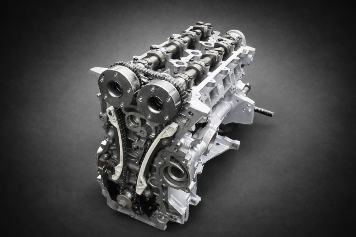 Łańcuch rozrządu przy wałkach rozrządu – kontrola ustawienia i synchronizacji silnika w warsztacie HESS